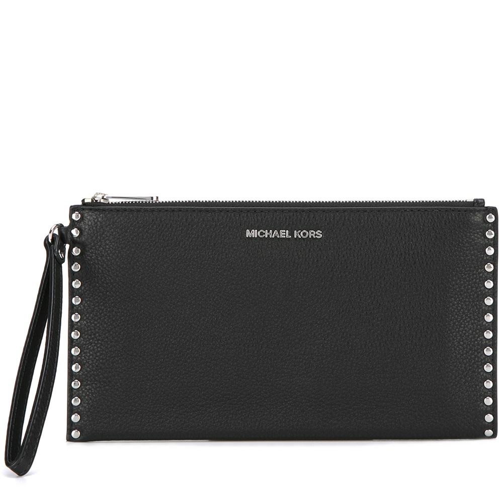 Michael Kors Black Astor Studded Wristlet